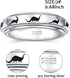 925 Yearace Spinner Rings for Anxiety Sterling Silver Rotatable Musical Note/Faith Over Fear/Dinosaur Stress Relieving