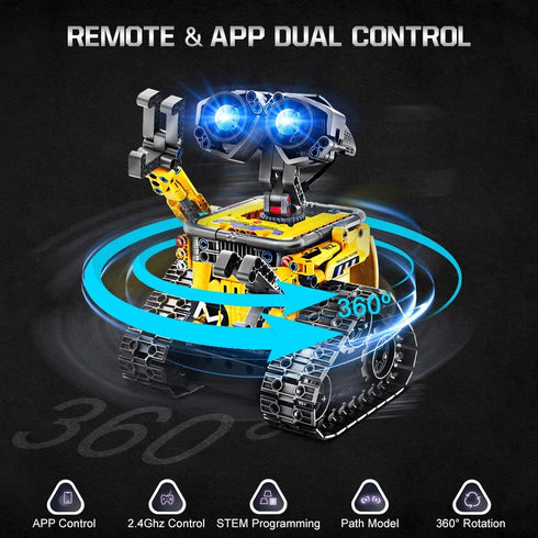 HOGOKIDS Robot Building Toys for Kids - 5 in 1 Remote & APP Controlled Building Set, STEM Toys for Boys Girls Age 6-12