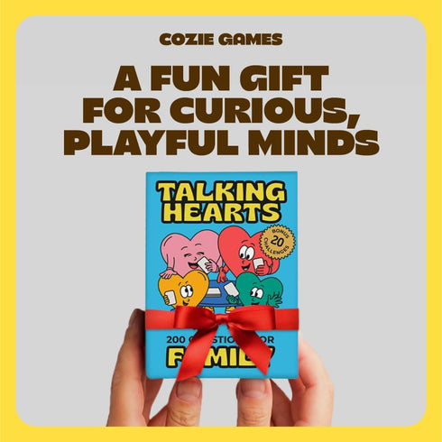 Talking Hearts 200 20 Conversation Cards for Family, Fun Questions and Challenges for Dinnertime, Road Trips, and Game
