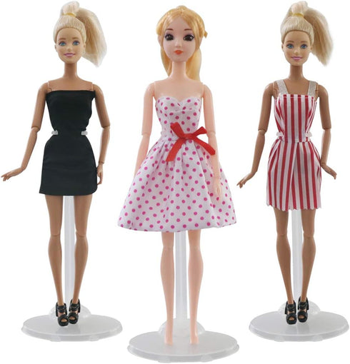 UCanaan 10 Pcs Doll Stands Display Holder for 11.5 Inch Dolls, White Transparent Model Support Frame for 11.8’’ 1/6