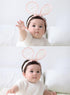 2-Pack Easter Bunny Headbands, Rabbit Ears Lace Elastic Bow for Baby Girls, Newborn, Toddler, Children