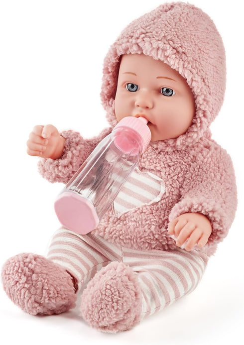 eDollable 12 inch My First Baby Doll Toy playset with Accessories and Clothes