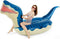 Jasonwell Inflatable Dinosaur Swimming Pool Float for Kids, 124'' Giant Tyrannosaurus Rex Floatie for Summer Beach Party