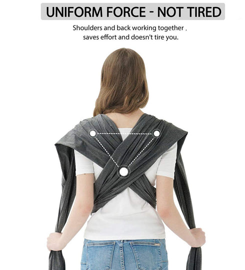 Jeroray Baby Wraps Carrier, Baby Carrier,Hands Free Infant Carrier, Lightweight,Breathable,Softness,Heather Grey