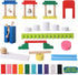 1000 PCS Dominoes Set with Extra 11 Add-on Blocks, 10 Colors Racing Tile Games Educational Toy for Kids Birthday Party