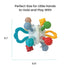 Lulyboo Baby Toy Ball Teether - Soft, BPA-Free, Textured, Colorful, Lightweight, Portable Baby teether for Soothing