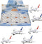 6 Pack: Diecast Commercial Airplane Toys, 7.2" Big Model Airliners A380 Planes