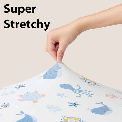 3 Pack 52x28 Baby Crib Sheets for Boys and Girls, Toddler Bed Sheets for Standard Toddler Mattresses, Soft Microfiber