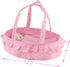 Baby Doll Cradle Bassinet, Portable Doll Carrier with Soft Pillow and Quilt for Smaller Dolls