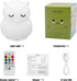 Dimming 9 Baby Night Light for Car Seat- Function Colors Changing Eye Caring Portable Rechargeable & Timing Bedside