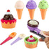 Kids Ice Cream Toy Set - Pretend Play Sweet Treats Ice Cream Parlour Dessert Accessories