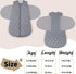 Swaddle,3-Way 2.5 0-3 BSTOPPT Newborn Sleep Sack Baby Adjustable Wearable Blanket,Swaddling Sleeping Bag,TOG (Gray