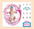 Monthly Milestone Blanket for Baby Girl, Pink Mermaid Watercolor Starfish Seahorse Turtle Seashell Pink Growth Chart Blanket for Pictures, 48"x40" Newborn 1-12 Months with Markers BTLSPH783 by PHMOJEN