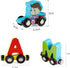 27 Set Wondertoys PCS Wooden Alphabet Train Toy Wooden Magnetic Alphabet ABC Train
