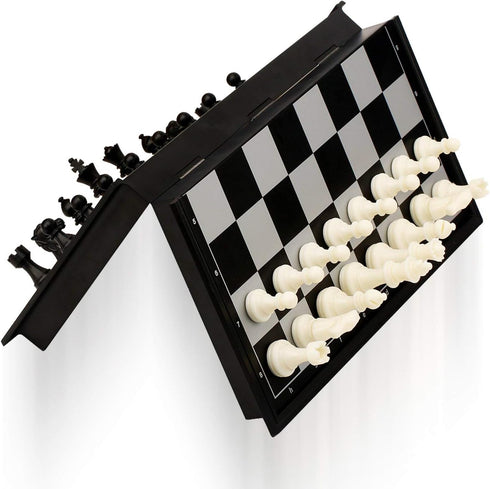 Magnetic Travel Chess Set with Folding Board - Educational Toys for Kids and Adults, 2 Players
