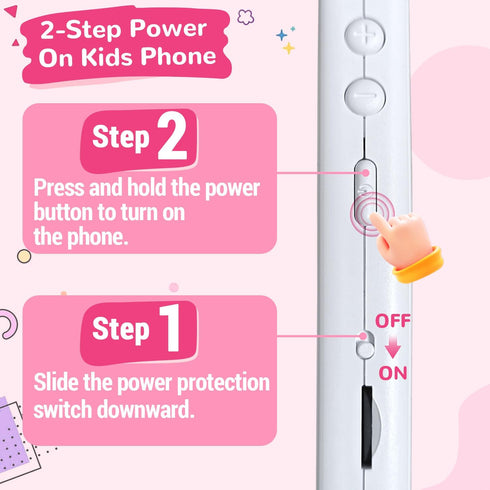 32GB 3-8 Kids Phone Toy, Touchscreen Educational Smart Phone with Camera, Game, Music Player, CardIdeal Valentine's Day
