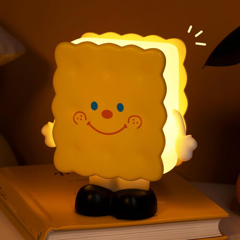 Biscuit Night Light for Kids, Rechargeable Baby Night Lights, Portable Sleep Nightlight, Cute Nursery Lamp, Table Lamps