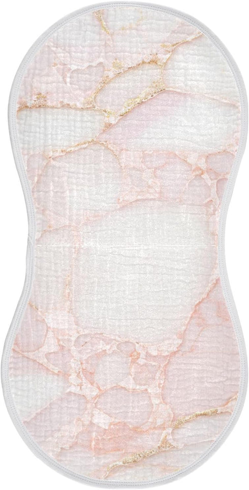 decor gift Cotton Baby Burp Cloth Soft and Absorbent? Rose Gold Luxury Marble Texture