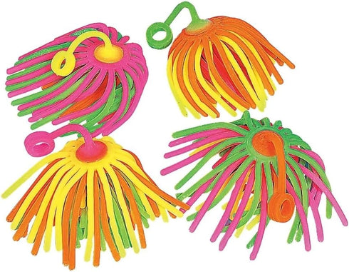 8-12 12 Pack Fun Express Neon Stretchy Noodle Ball Yo Yos Party Favors for Kids - Bulk Toys Goodie Bag Stuffers |