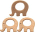 Natural Wooden Elephant Pendant, Pure Beech Wood Animal Shape for Handmade Necklace/Bracelet