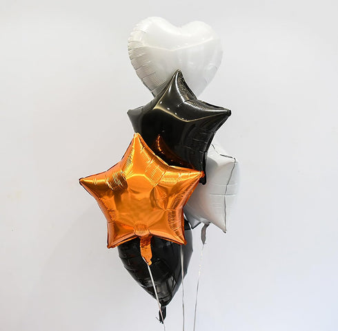 KALOR 18 Inch Black Star Mylar Balloons, 10 Pcs Star Shape Foil Helium Balloons for Wedding, Baby Shower, Birthday