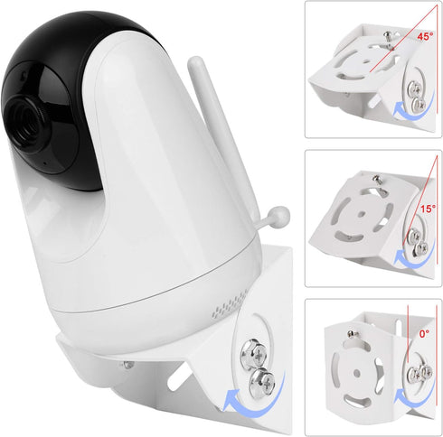 Uogw Baby Monitor Mount for VAVA Baby Monitor Camera, Adjustable Angle Wall Bracket, Aluminum Alloy (White)
