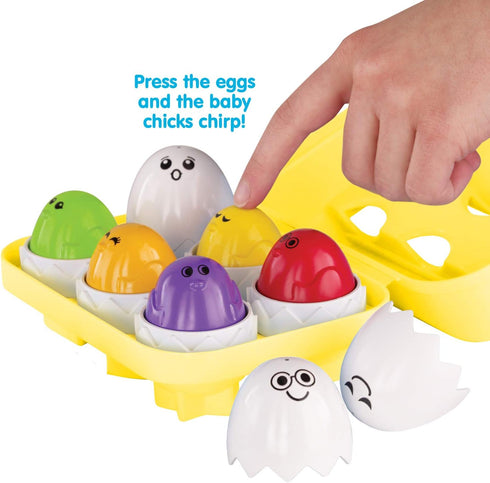 Kidoozie Peek N Peep Eggs, Mentally Stimulating Sorting & Stacking Toy for Ages 1 and Up