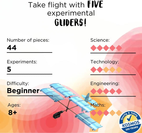 Thames & Kosmos Ultralight Airplanes STEM Kit | Build 5 Gliders | Learn Airplane Physics | Ages 8+