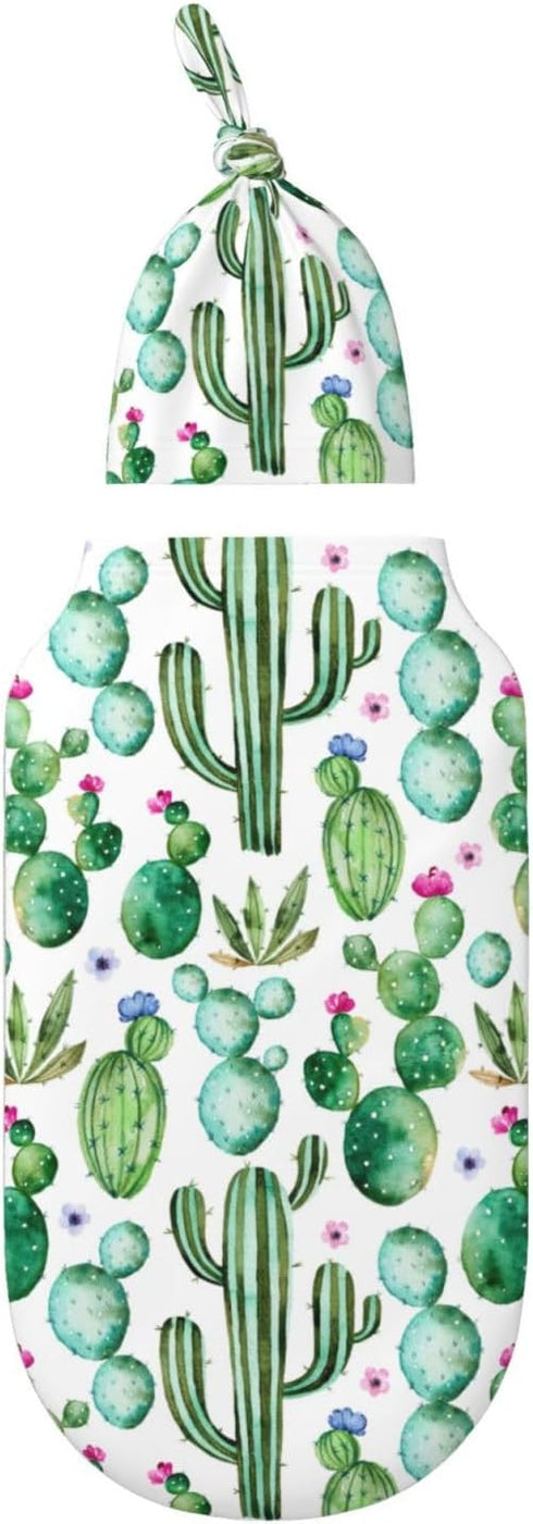 Cactus Swaddle Blankets Newborn Receiving Blanket Baby Swaddle Wrap Soft Sleeping Sack for Baby Girls Boys by Figtihw