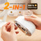 generic 2 1 Trimmer Pinch Trimmer in Automatic Electric Nail Clipper with Polishing LED Light and Nail Clip Storage