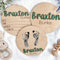 IZI POD Personalized Wooden Baby Name Announcement Signs, Custom Baby Name Sign, Birth Announcement