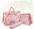 GLSTOY Set Large Capacity Tote Diaper Bag Changing Pad Bottle Holder Car Print