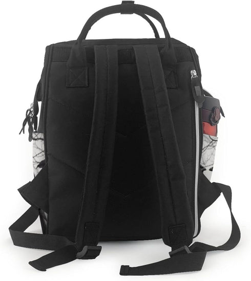DWVTSLH Backpack Mummy Backpack Crow Birds Diaper Bag Multifunction Nappy Bags Waterproof Large Capacity Travel