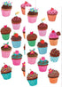 Playhouse Cupcake Party Chocolate Scented Scratch & Sniff Stickers - 1 Pack of Two Sticker Sheets