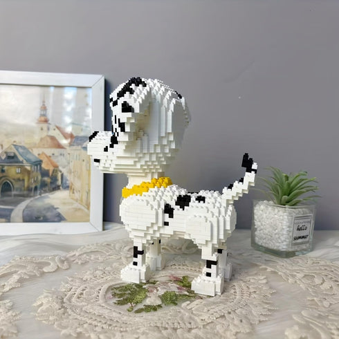 Dalmatian Pet Model Micro Mini Building Block Toy - Ideal Festival Gift, Decorative Item - Adorable and Humorous Design