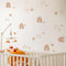 QUCHENG Boho Wall Stickers for Girls Bedroom, Removable Vinyl Decals Nursery Kids Room Decor, 6 Sheets