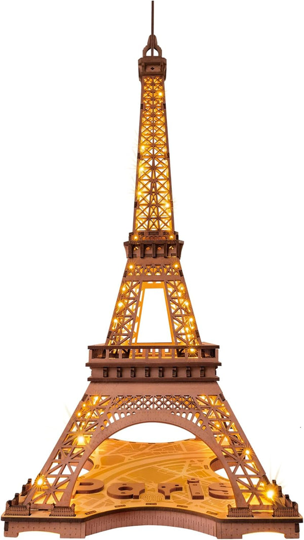 Rowood Eiffel Tower,3D Puzzle Model Kits for Adults,DIY 3D Wooden Puzzles for