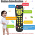 Baby TV Remote Toy, Toddlers Remote Control Toy Kids Realistic Play Remote Early Educational Baby Musical Toys with Light and Sound English French Spanish for Infant Boys Girls 6 Month+, Black