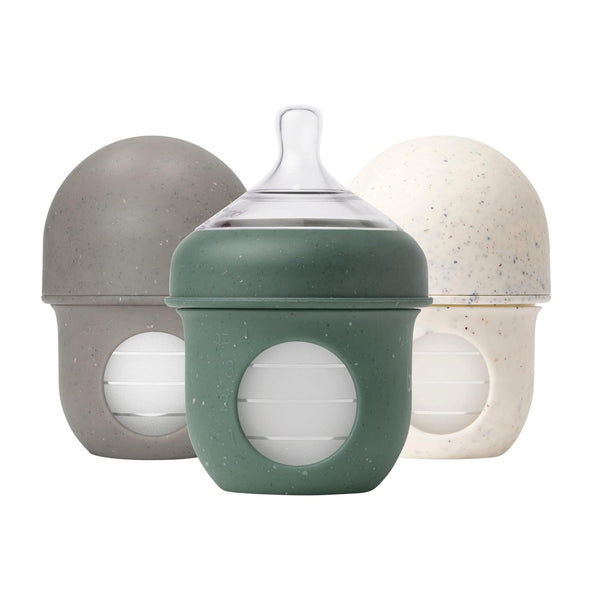 Boon Nursh Bottles - Silicone Baby Bottles Help Ease Colic Symptoms -