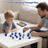 2 Bameca Magnetic Chess Game with Full-Size Stones, Magnet Game with String, for Family & Party & Travel & Camping