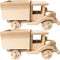 Kisangel Christmas Decorations - 2 Sets Wooden Car Model 3D Unfinished Puzzles Build Car Kit for Home Ornaments