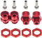 12mm to 17mm Wheel Hex Hub Adapter Extension for 1/10 RC Car, Upgrade 1/8 Tires, Red