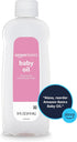 14 oz, 4-Pack Amazon Basics Baby Oil, Mild & Gentle, Dermatologist Tested, Prevents Moisture Loss, Dry Skin Relief, fl