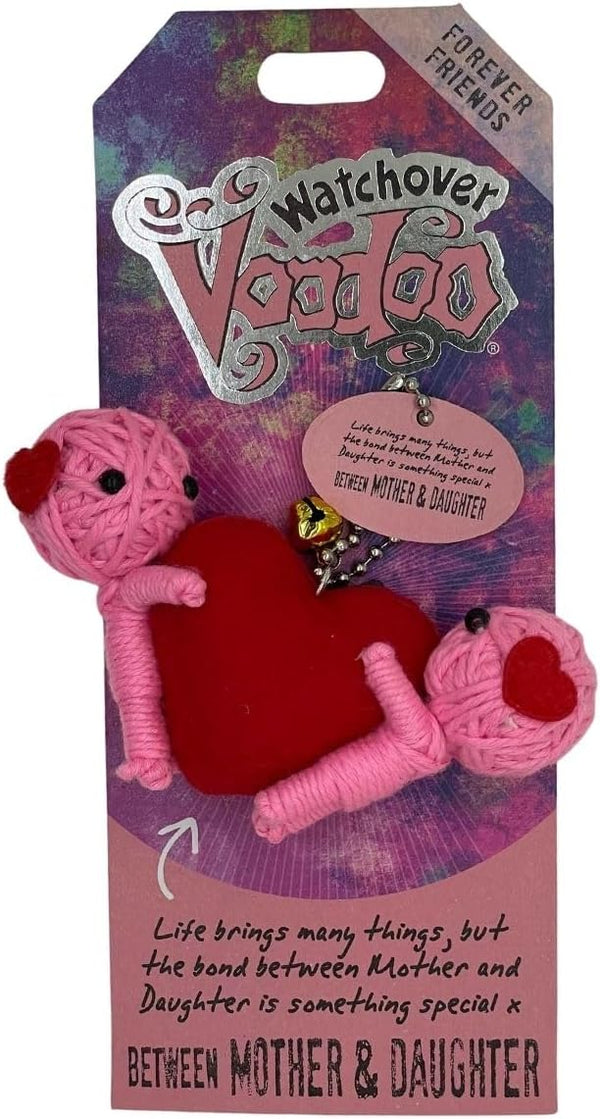 Watchover Voodoo 3-Inch Mother & Daughter Keychain - Handcrafted Gift for Good Luck and Positivity Everywhere