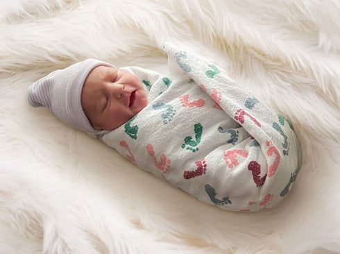 Baby Hospital Nursery Receiving Swaddling Blankets for Newborn Babies - Breathable 100%