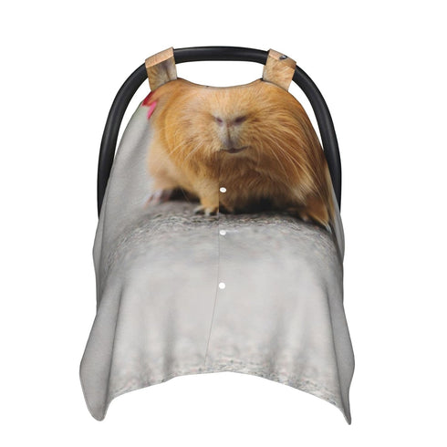 Zhbvncp Cute Guinea Pig Baby Car Seat Cover & Breastfeeding Nursing Cover - Breathable Stretch Fabric Multi-Use Nursing
