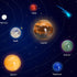 ZENFUN Nine Planets in Solar System with Wooden Stand, Natural Gemstones Sphere Solar System Model Kit, Planet Marbles