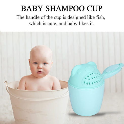 Green Baby Shampoo Rinse Cup - Waterfall Rinser for Kids