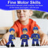 FUNERICA Toy Police Officer Set - 3 Pcs Detailed Little People Police Action Figures for Toddlers and Kids