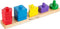Melissa & Doug Stack and Sort Board - Wooden Educational Toy for age 2+ with 15 Solid Wood Pieces